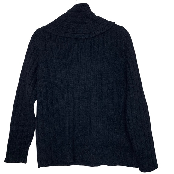 Pursuits Ltd Wool Angora Cowl Neck Black Super Soft Knit Comfy Warm Sweater S - Picture 4 of 6